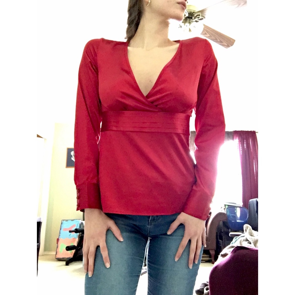 Sultry Red Blouse